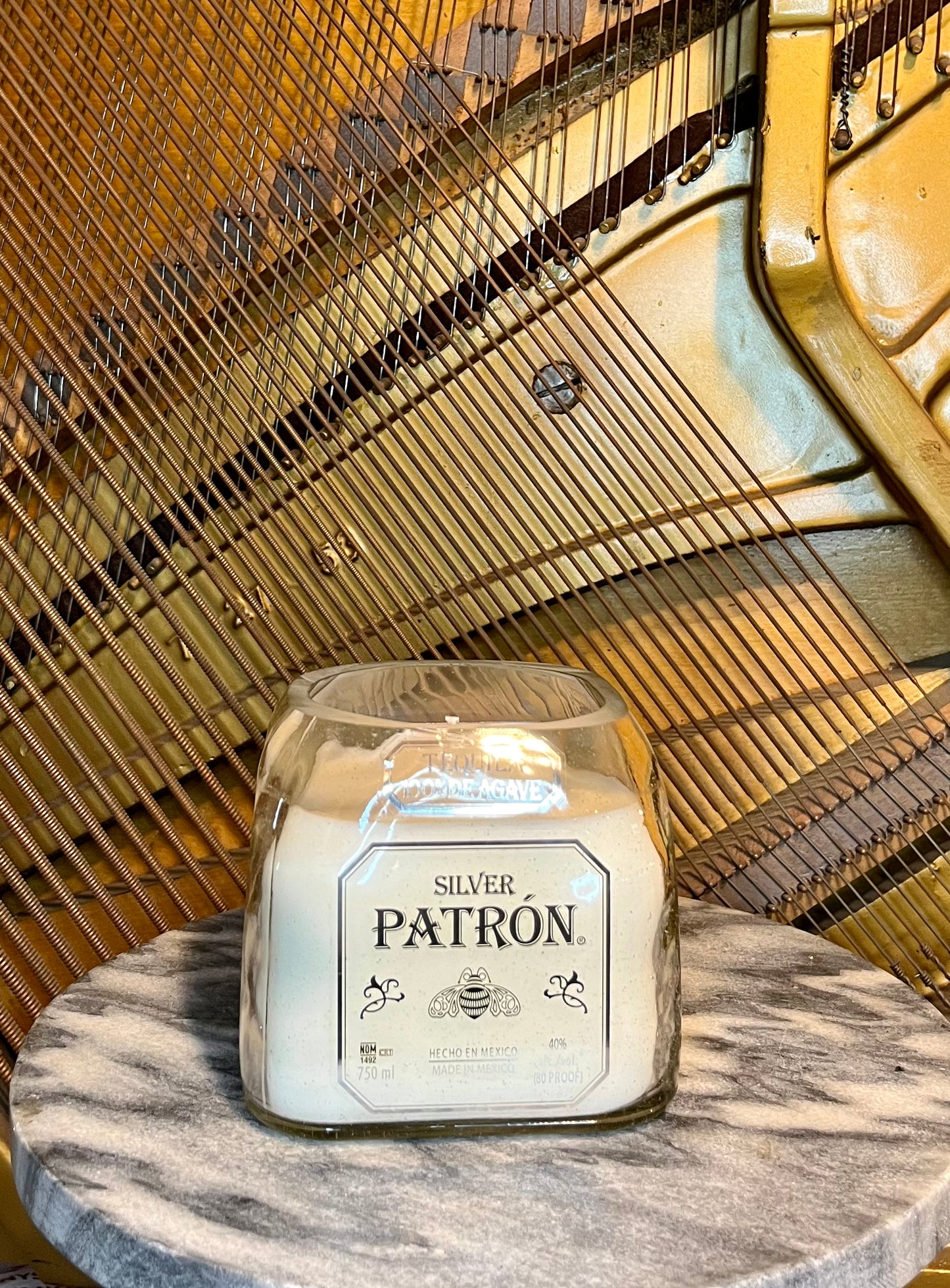 Patron Silver Bottle Candle