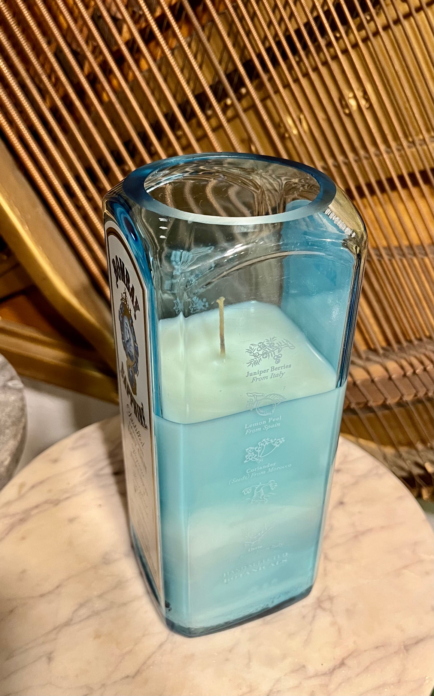 BOMBAY Sapphire Gin Bottle Candle