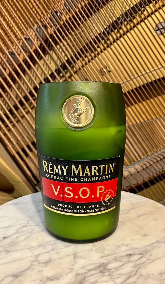 Upcycled Remy Martin VSOP Bottle Candle