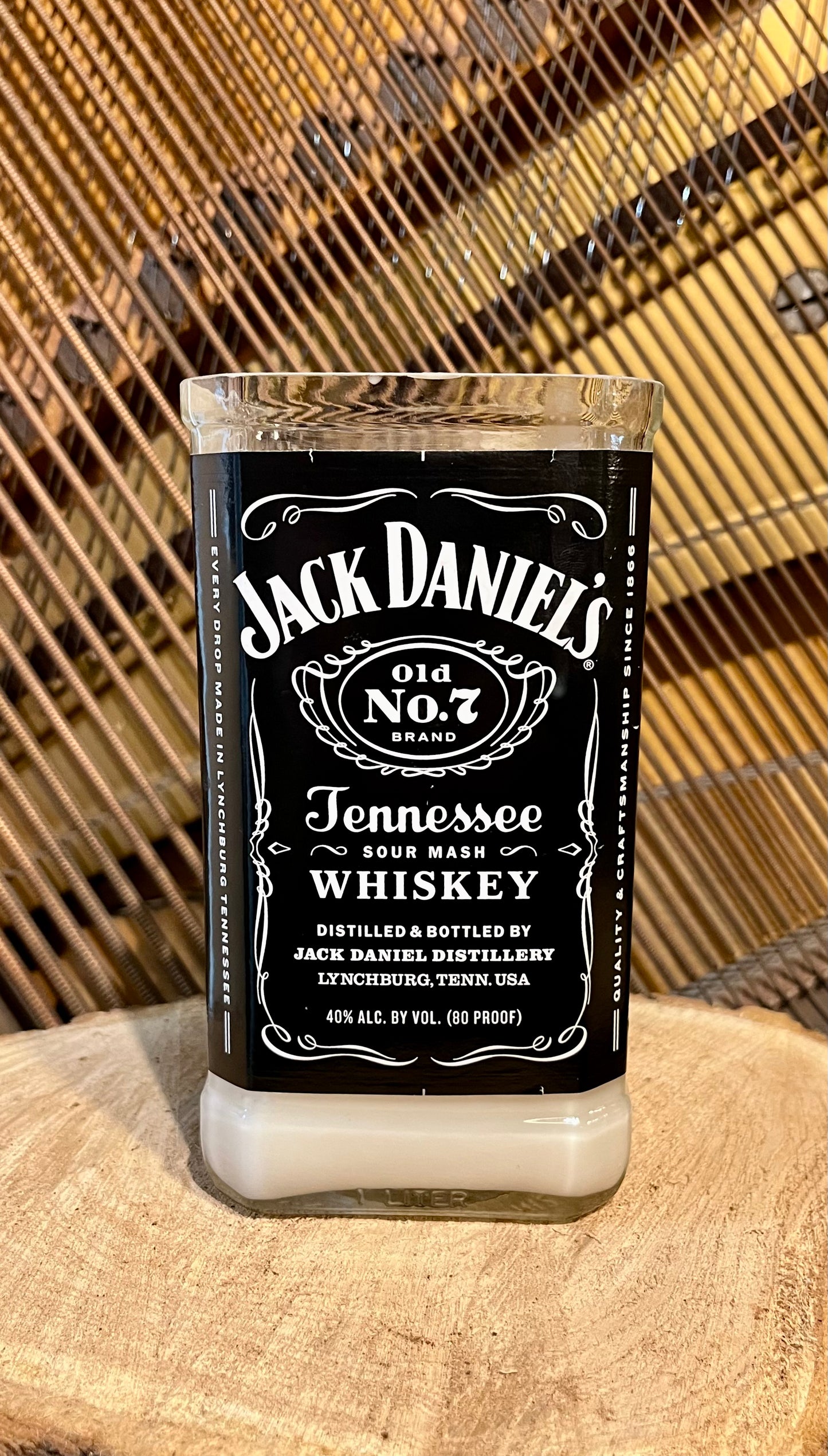 Jack Daniels Whiskey Candle (Fire/Black/Apple/Honey)