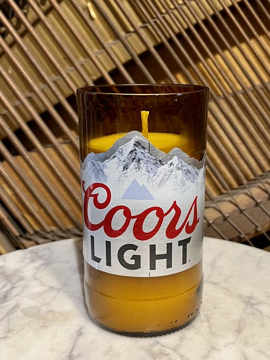 Coors Light Bottle Candle