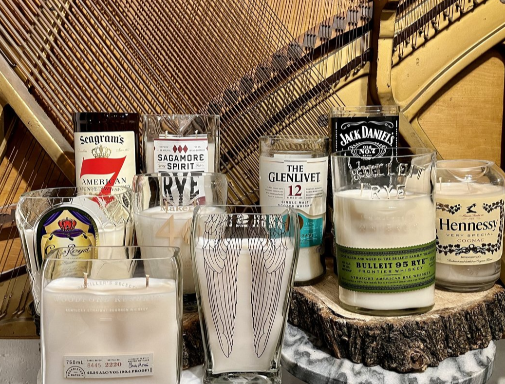 Whiskey Bottle Candles (Over 45 Different Bottles)